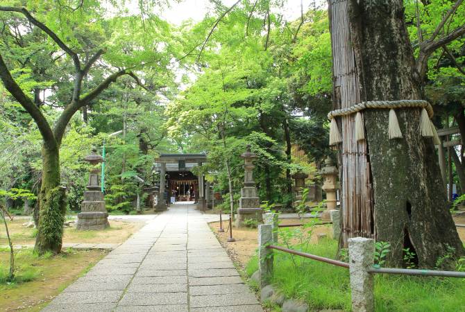  El recinto del Santuario Akasaka Hikawa