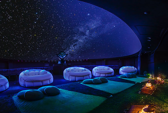 Sitzplätze im Konica Minolta Planetarium Manten