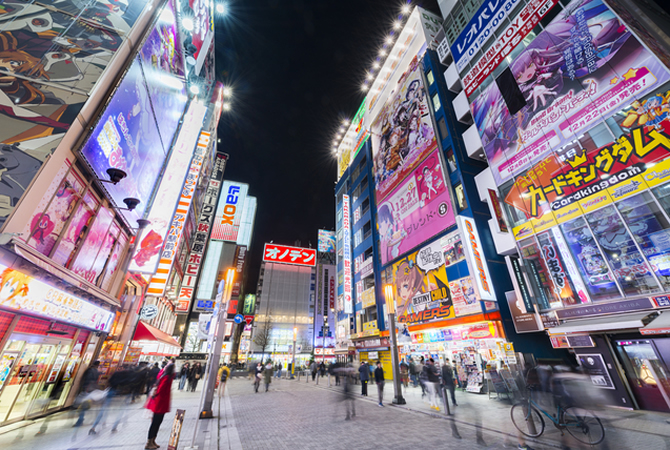 Straßenszene in Akihabara