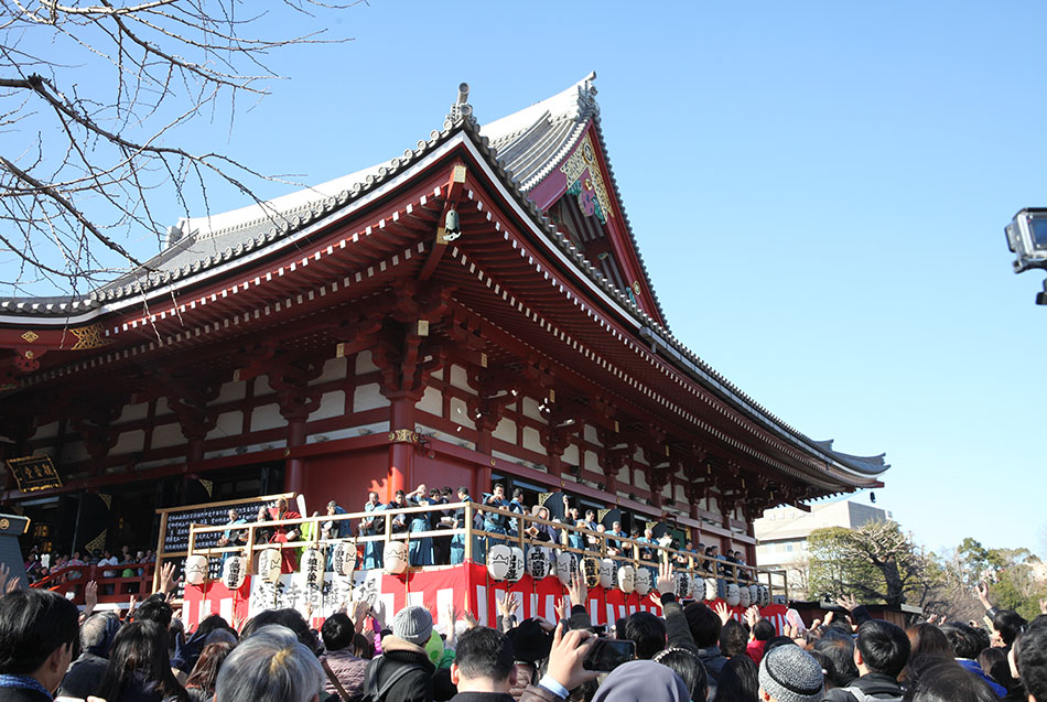 The Setsubun festival at Sensoji Temple