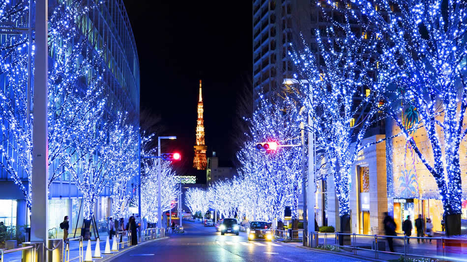 Iluminaci坦n en Roppongi Hills