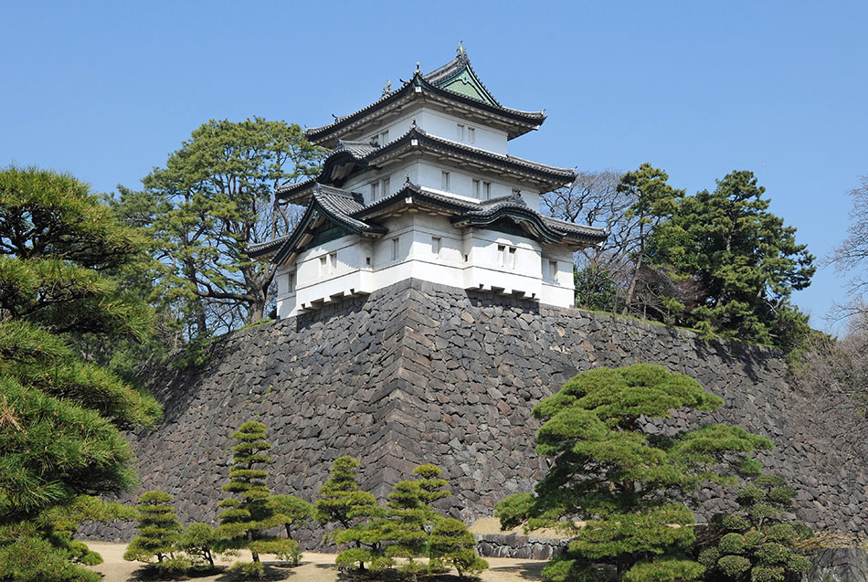 Palacio Imperial de Tokio: el torreón con vista al monte Fuji