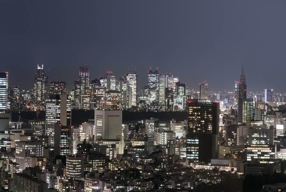 Vista notturna dallo Yebisu Garden Place