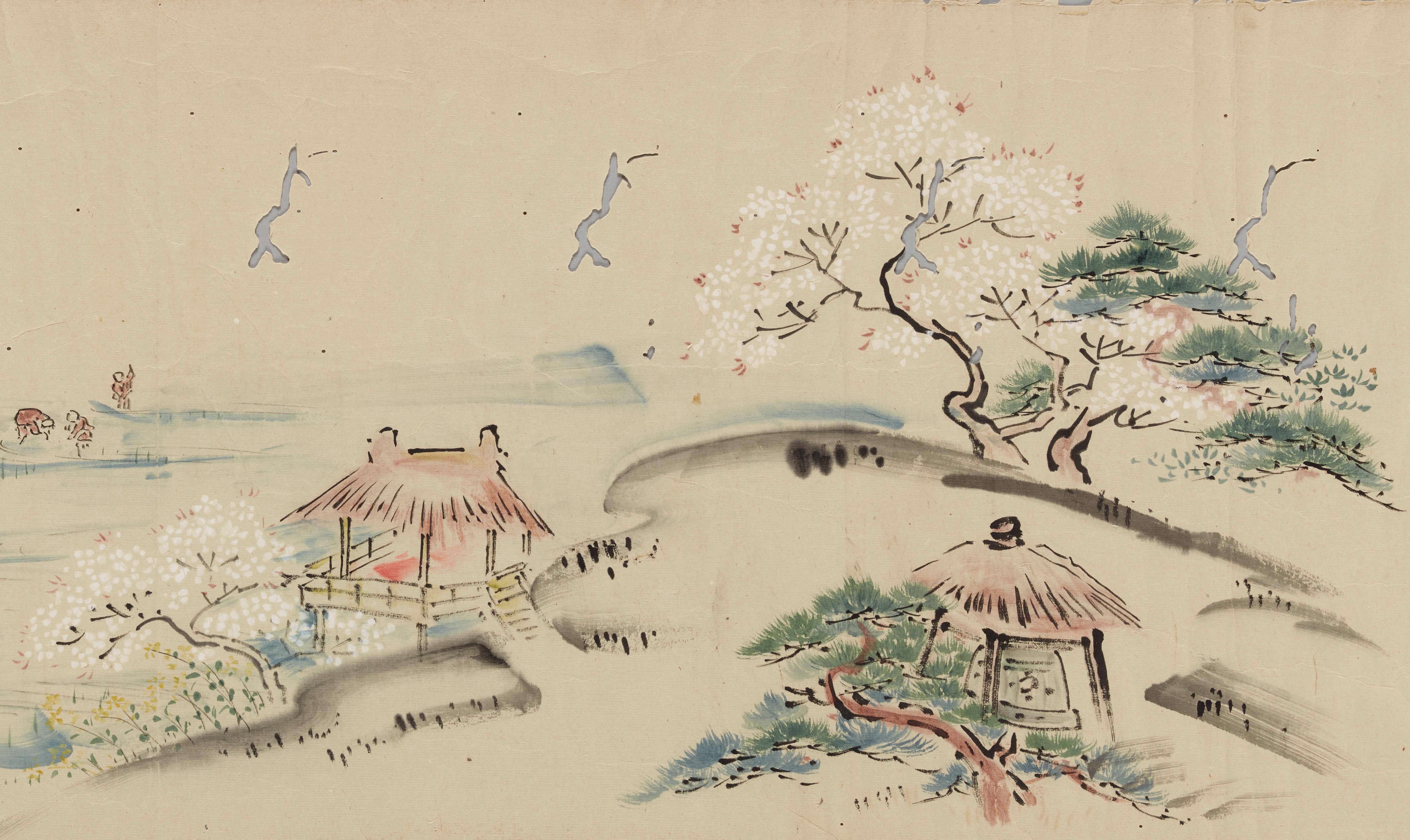 隅田川花見紀行巻 寛政８年（１７９６）笠原孟懿