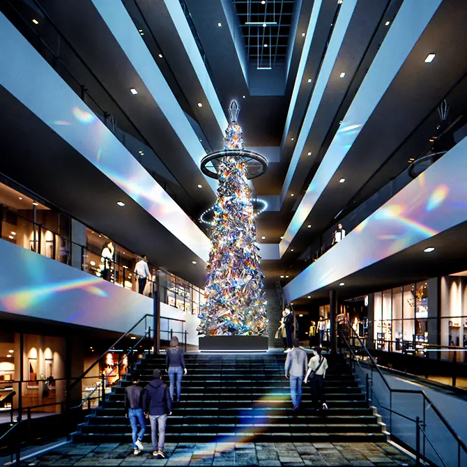 OMOTESANDO HILLS CHRISTMAS TREE 2025／東京の観光公式サイトGO TOKYO