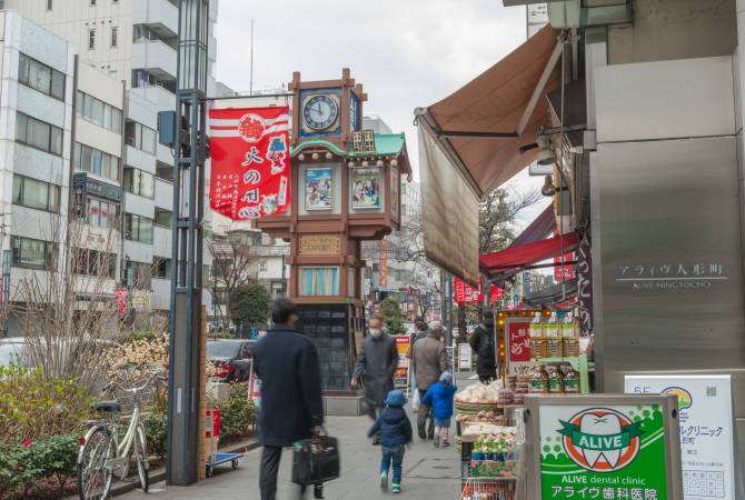 Mechanischer Uhrenturm von Ningyocho