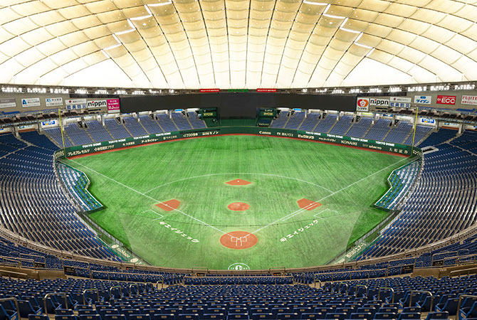 L’interno del Tokyo Dome