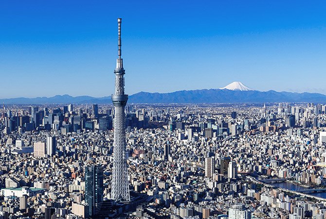 La TOKYO SKYTREE vista dall’alto