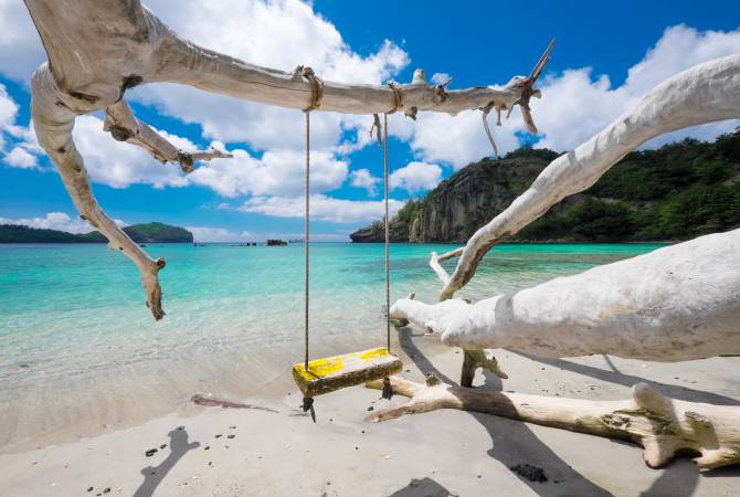 A swing by the sea