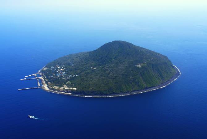 空から見た利島