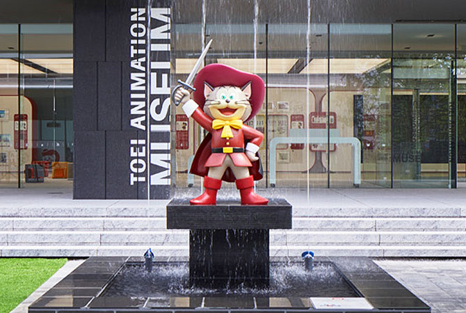 A fountain at Toei Animation Museum