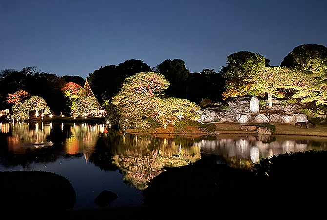 Visita nocturna especial en los Jardines Rikugien