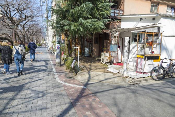 Eine Straße in Nakameguro