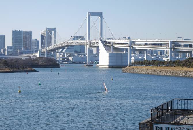 Rainbow Bridge during the day