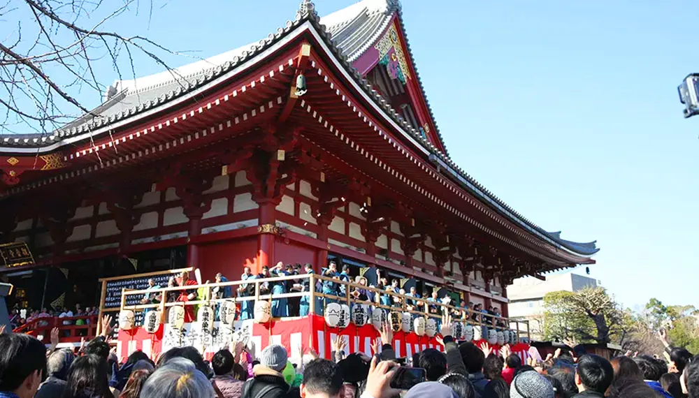 The Setsubun festival at Sensoji Temple