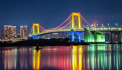 레인보우 브리지의 야경