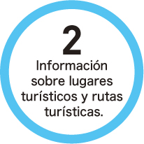 2. Información sobre lugares turísticos y rutas turísticas.
