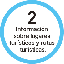 2. Información sobre lugares turísticos y rutas turísticas.