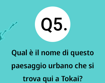 Q5.Qual &egrave; il nome di questo paesaggio urbano che si trova qui a Tokai?