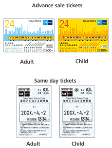 ตั๋วโตเกียวเมโทรประเภท 24 ชั่วโมง